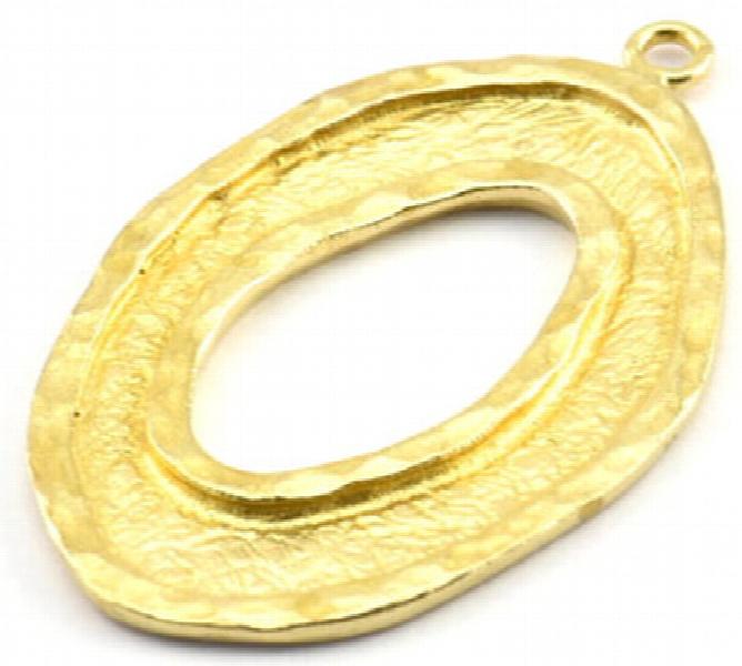 Hammered Brass Pendant Necklace - Uniquely Designed Jewelry