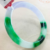 Zheru Jewelry Natural Green Bicolor Jadeite Bracelet 52-61mm Female Gift