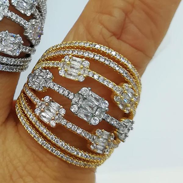 Bohemian Beach Statement Ring with Cubic Zircon