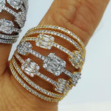 Bohemian Beach Statement Ring with Cubic Zircon