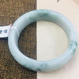 Natural Jadeite Bracelet - 54-62mm, Noble Floating Flower, Female Jade Bracelet