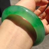 Zheru Jewelry Natural Myanmar Jadeite Ice Green Bracelet