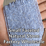 Lace Agate Natural Stone Beads 3mm Faceted Cutting Loose Chalcedony Beads