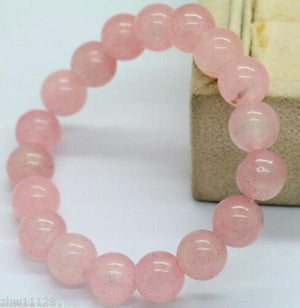 10mm Sea Water Aquamarine Jade Round Beads Stretchy Bangle Bracelet