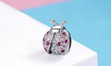 925 Sterling Silver Ladybug Charms Beads for DIY Jewelry