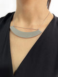 Peri'sbox Stainless Steel Half Disc Necklace