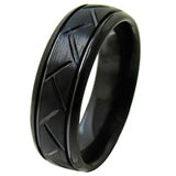 Classic Craved Pattern Tungsten Women's Wedding Ring