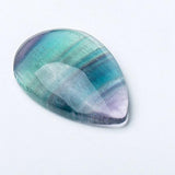 Natural Fluorite Water Drop Pendant Reiki Healing Crystal Pendulum