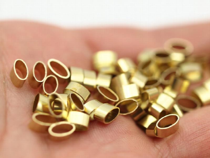 50 Oval Raw Brass Tubes 6x3mm sq11