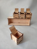 Wooden Jewelry Box, 4-Drawer Organizer, Beads Storage Container