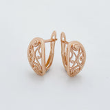 Stud Hollow 585 Rose Circle Earrings for Women