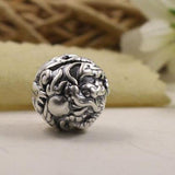 100% 999 Silver Dragon Beads Good Luck DIY Bracelet Beads