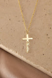 Personalized Cross Necklace with Name - Christian Baptism Gift