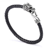 Classic Stainless Steel Leather Bracelet Retro Accessories