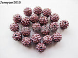 10mm Light Amethyst Czech Crystal Rhinestone Spacer Beads 100pcs