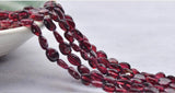 Natural Garnet Beads 6x7mm Fiery Red 15 Inch Strand GA55