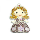 10pcs/lot Crown Princess Rhinestone Pendants - Kids Necklace