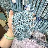 Larimar Faceted Round Rondelle Chip Coin Disc Beads 5-8mm
