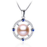 Freshwater Pearl Pendant with Zircon Silver Jewelry - Festive Gift