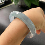 Natural Burmese Jadeite Light Purple Two-Color Bracelet 54-64mm