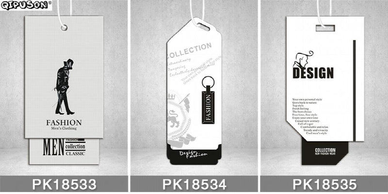 Personized Clothing Paper Swing Tag with Glue Needle String