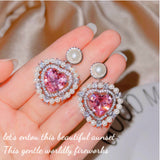 Zircon Yellow Diamond Stud Earrings