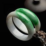 Cert. Natural Myanmar Emerald Jade Bracelet, Princess Gift