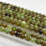 Green Garnet Stone 6mm Loose Round Beads Diy Jewelry Gemstone Gift