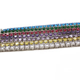 7.5" AAAA CZ Tennis Bracelet, Colorful 5mm CZ, Sparkling CZ Jewelry