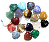 25mm Quartz Tiger Eye Heart Pendant for Jewelry Making