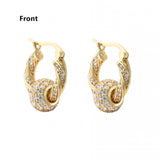 HECHENG Zircon Rhinestone Tassel Earrings for Women Hip hop Party Jewelry