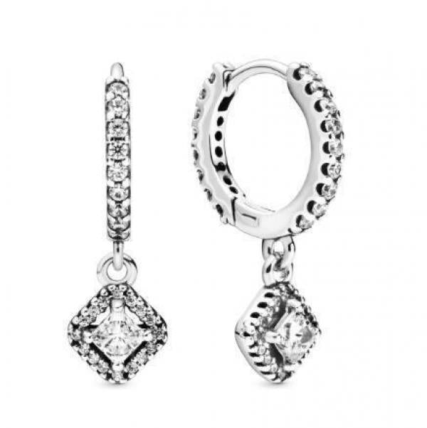 925 Silver Sparkle Hoop Earrings & Crystal Studs Set for Women