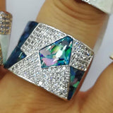 Full Crystal Pave Setting Wedding Ring for Women