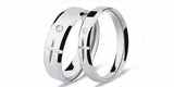 Creative Cross Couple Rings Stainless Steel