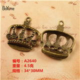 BoYuTe Crown Charms Antique Bronze Metal Pendant