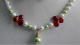 8mm Shell Pearl Mixed Jades Necklace with Blue Jades Pendant