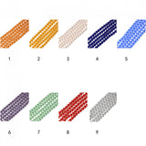 240pcs 10mm Glass Beads Gemstone Imitation in 9 Colors for DIY Bracelets