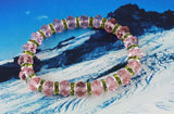 Green Rhinestone Pink Crystal Bracelet Set