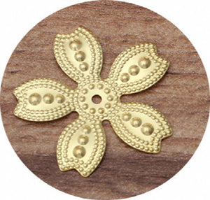 100pcs 25mm Brass Flower Slice Charms DIY Jewelry Findings