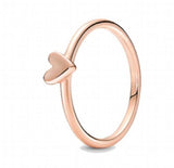925 Sterling Silver Ladies Pan Ring Rose Ring