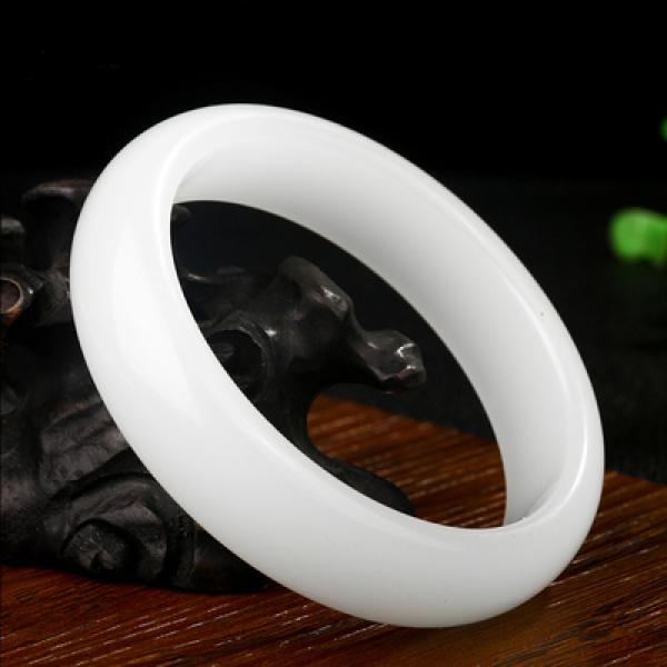 Natural Hetian Jade Bangle Princess Jewelry Gift