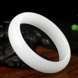 Natural Hetian Jade Bangle Princess Jewelry Gift