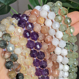 Faceted Aquamarines Amethysts Agates Tourmaline Beads 6/8/10MM