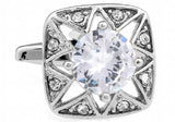 Men's Crystal Cuff Links in 5 Colors