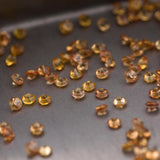 Orange Sapphire Round Cut 0.9-2.0mm Loose Gemstone Inlays