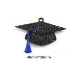10pcs Enamel Rhinestone Regalia Cap Minnie Pendants for Kids Necklace