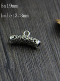 925 Sterling Silver Craft Tube Necklace Beads Bail Charms