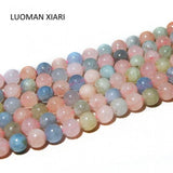 Natural Morganite Stone Beads 4/6/8/10/12 mm 15'' Strand