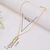 Sliding letter necklace Women Name Charms Necklace Personality Pendant