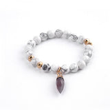 Howlite Mixed Ag. Colored Bead Copper Bracelet BC153